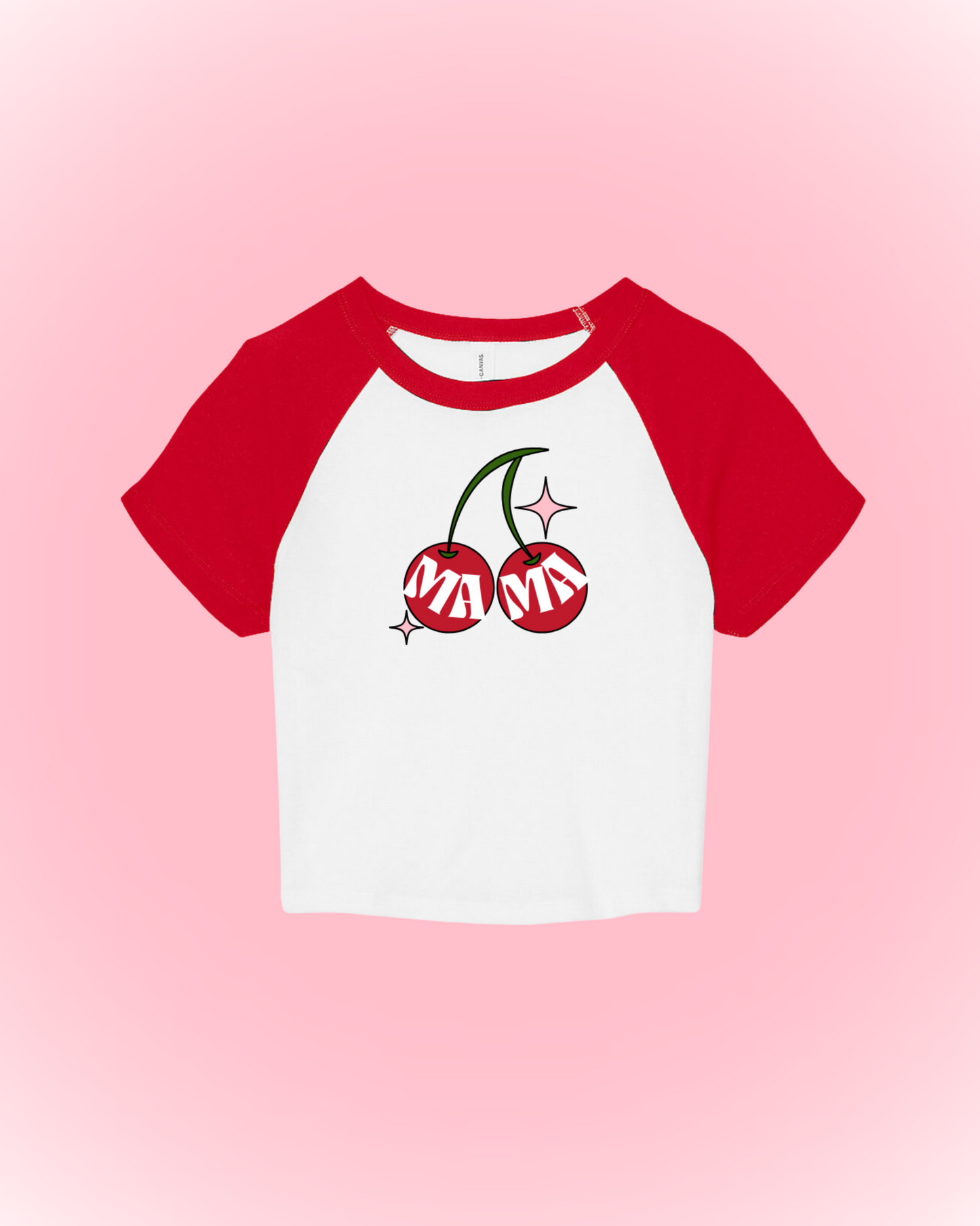 TOP / "Cherry Mama" Red Baby Tee