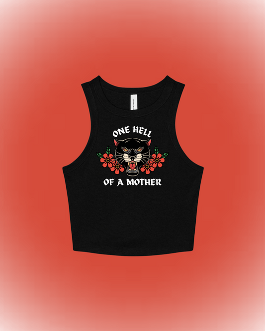 TOP / "One Hell of a Mother" Black Baby Tank